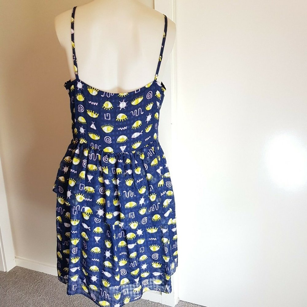 Blue Gorman eyes spring casual sleeveless dress 12 - Picture 3 of 5